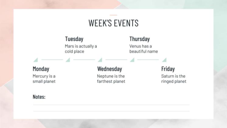 미니멀한 HS 주간 플래너 프레젠테이션 템플릿