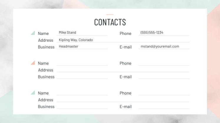 미니멀한 HS 주간 플래너 프레젠테이션 템플릿