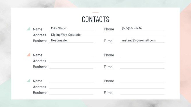 미니멀한 HS 주간 플래너 프레젠테이션 템플릿