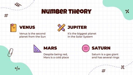 Mathematik für die 8. Klasse: Zahlentheorie Präsentationsvorlage
