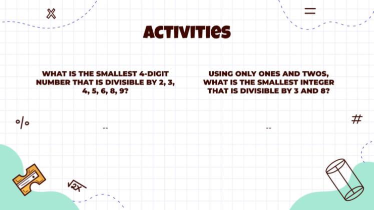 Mathematik für die 8. Klasse: Zahlentheorie Präsentationsvorlage
