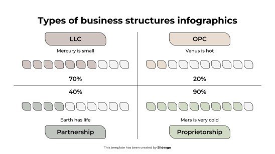 Types of Business Structures Infographics presentation template 