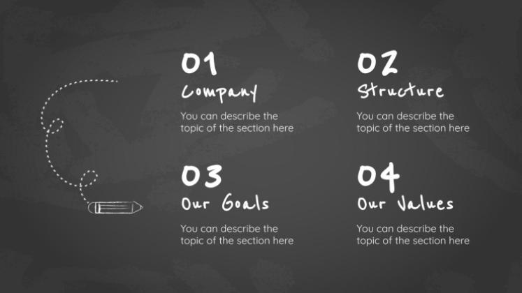 Arrière-plan simple de tableau noir Modèles de présentation