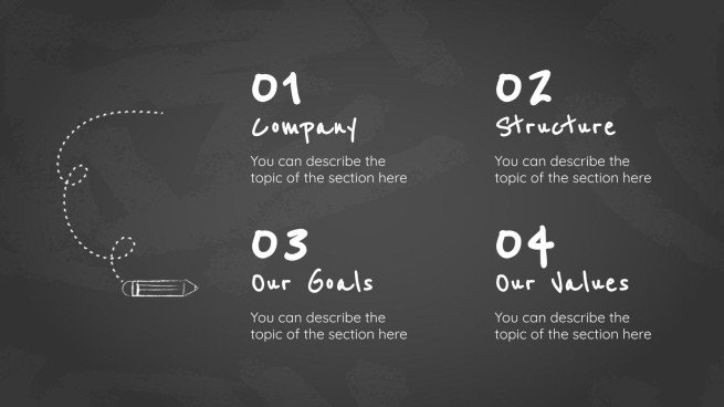 Arrière-plan simple de tableau noir Modèles de présentation