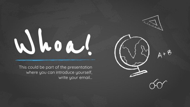 Arrière-plan simple de tableau noir Modèles de présentation