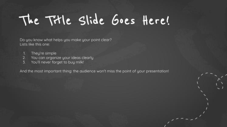 Arrière-plan simple de tableau noir Modèles de présentation