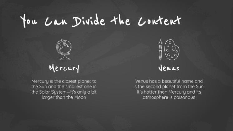 Arrière-plan simple de tableau noir Modèles de présentation