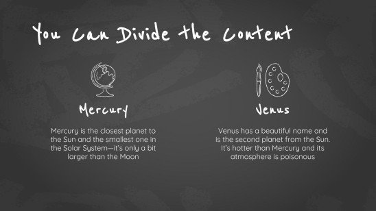 Arrière-plan simple de tableau noir Modèles de présentation