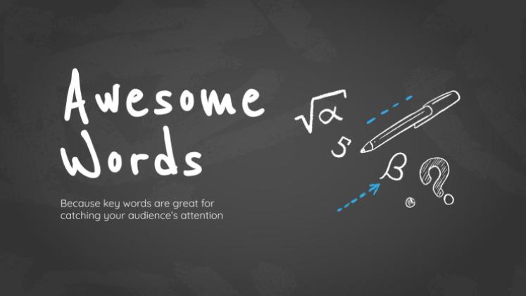 Arrière-plan simple de tableau noir Modèles de présentation