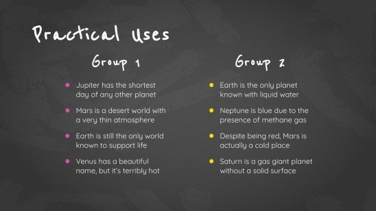 Arrière-plan simple de tableau noir Modèles de présentation