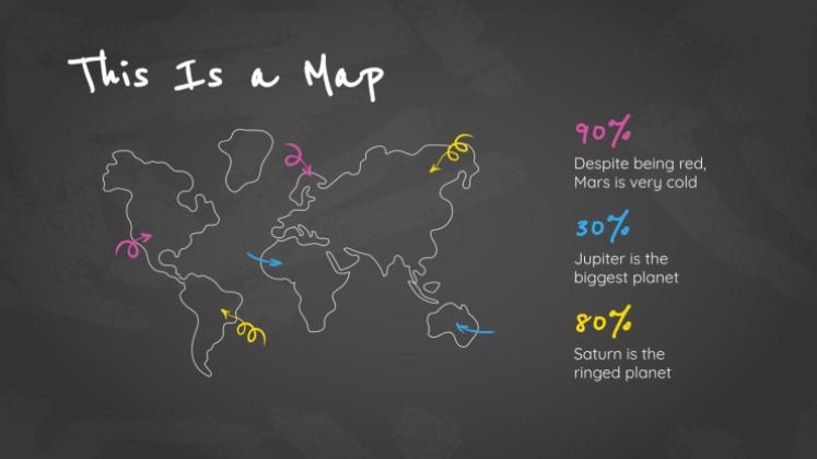 Arrière-plan simple de tableau noir Modèles de présentation