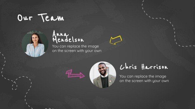 Arrière-plan simple de tableau noir Modèles de présentation