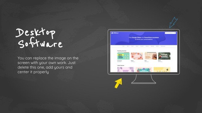 Arrière-plan simple de tableau noir Modèles de présentation
