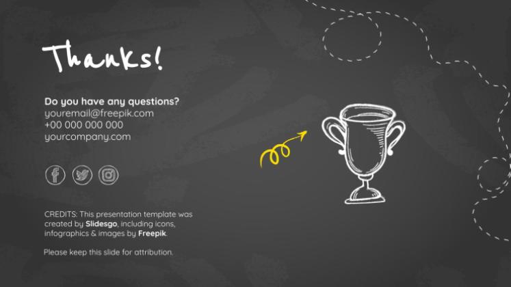 Arrière-plan simple de tableau noir Modèles de présentation