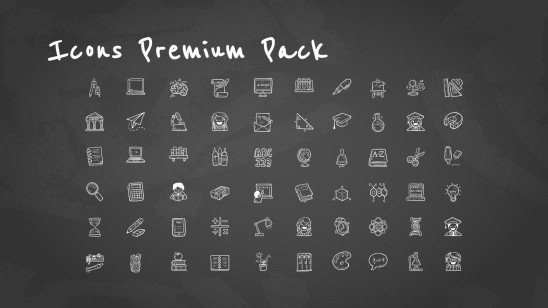 Arrière-plan simple de tableau noir Modèles de présentation