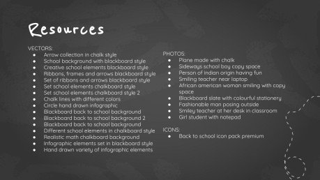 Arrière-plan simple de tableau noir Modèles de présentation