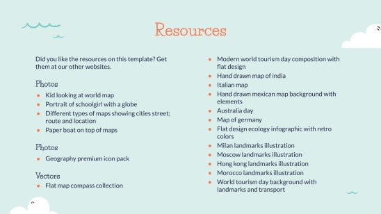 Cours de géographie pour la primaire Modèles de présentation