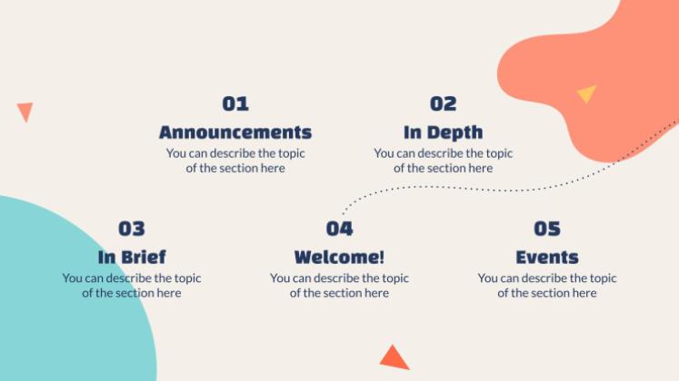 교사 뉴스레터 프레젠테이션 템플릿