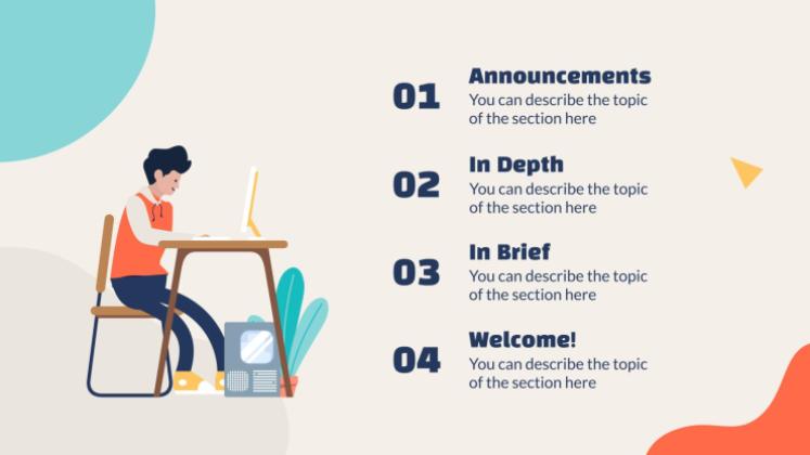 교사 뉴스레터 프레젠테이션 템플릿