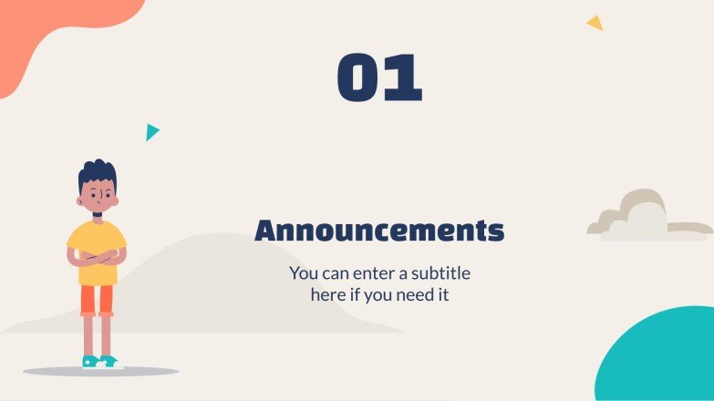 교사 뉴스레터 프레젠테이션 템플릿