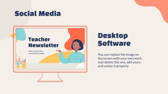 교사 뉴스레터 프레젠테이션 템플릿