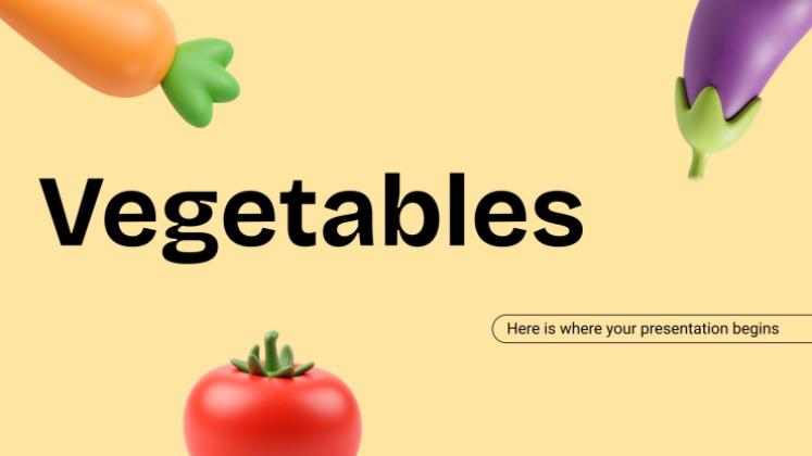 Gemüse Präsentationsvorlage
