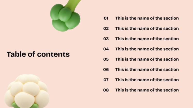 Gemüse Präsentationsvorlage