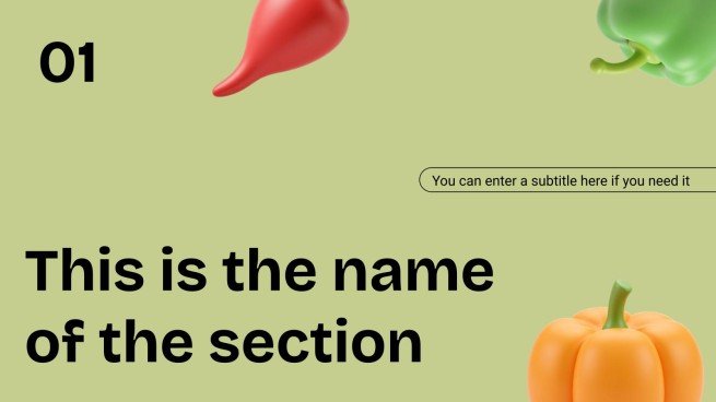 Gemüse Präsentationsvorlage