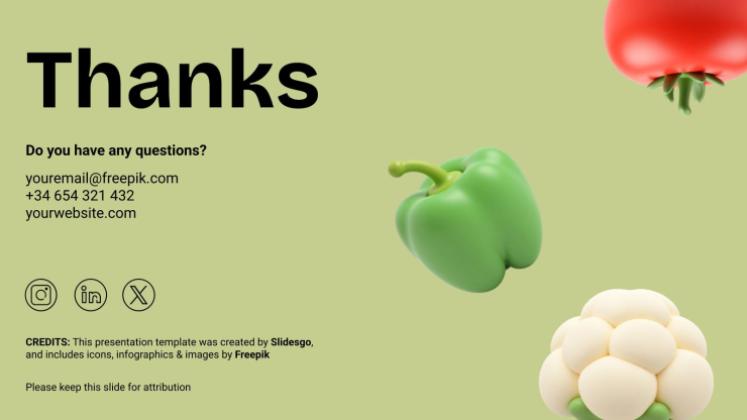 Gemüse Präsentationsvorlage