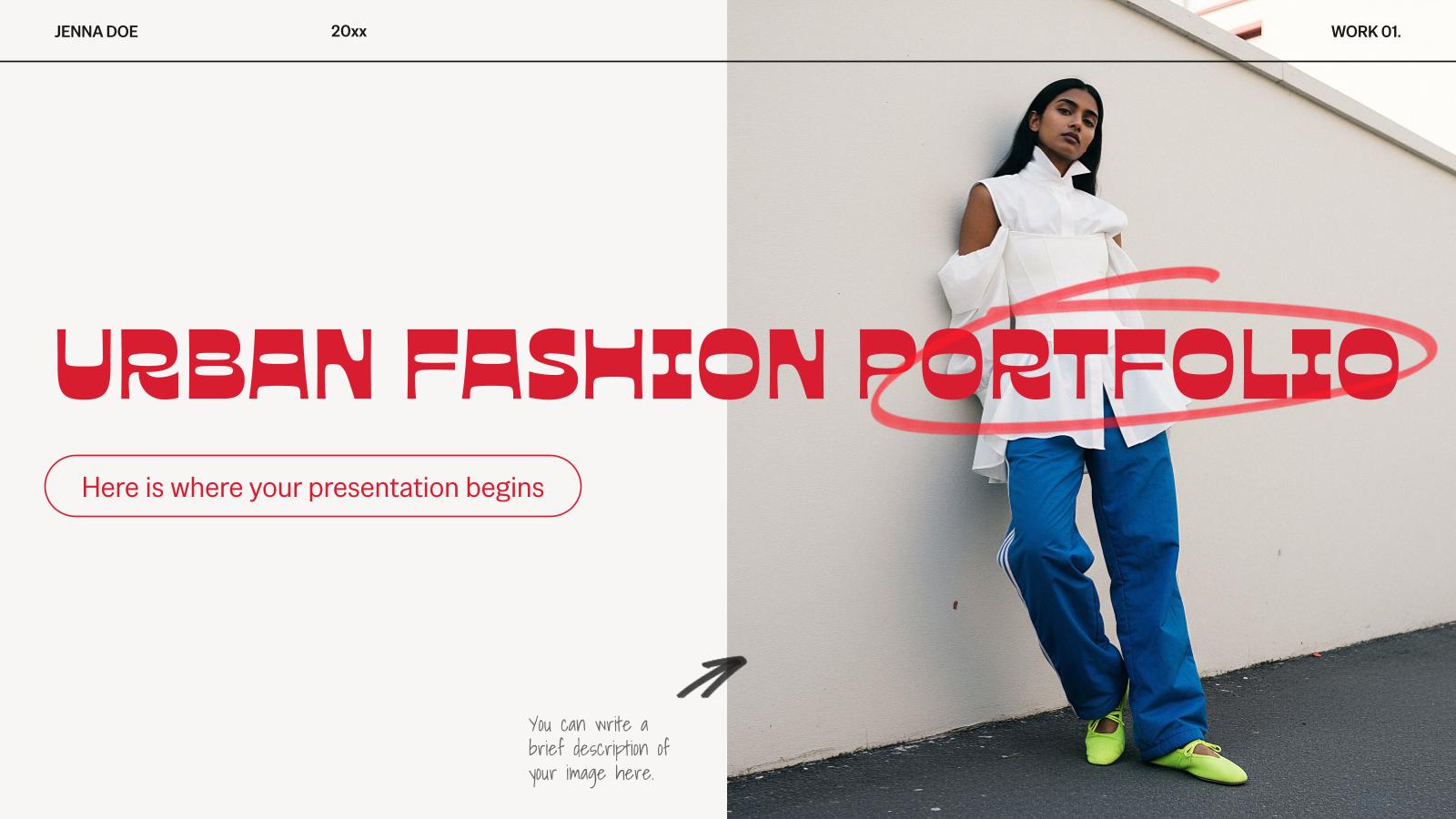 Urban Fashion Portfolio presentation template 