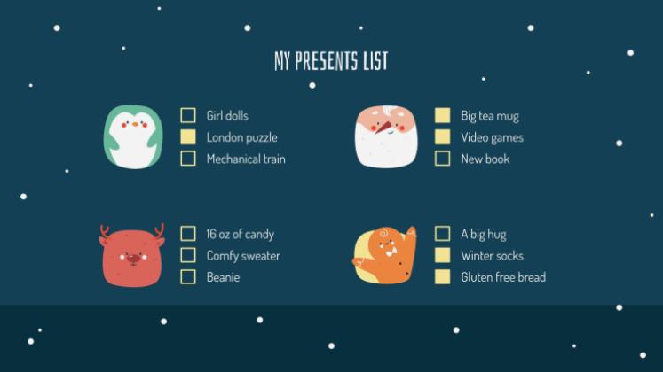 Weihnachtsgeschenke Präsentationsvorlage