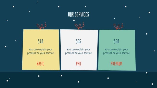 Weihnachtsgeschenke Präsentationsvorlage