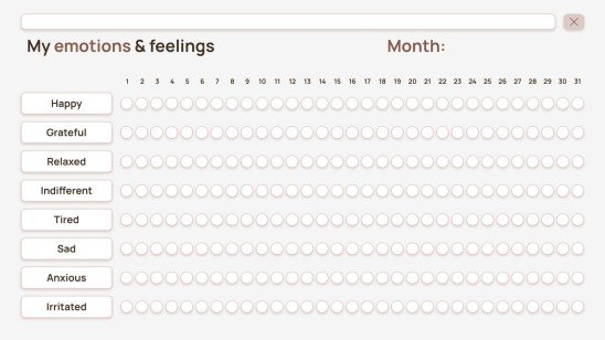 연간 기분 추적 가이드 프레젠테이션 템플릿