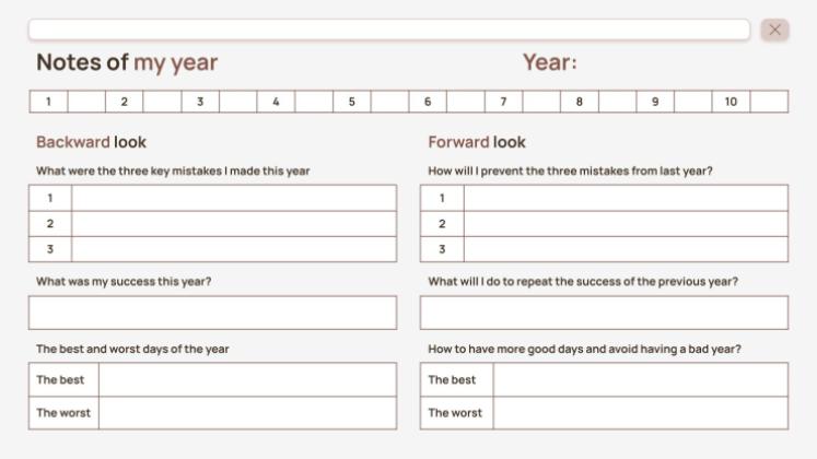 연간 기분 추적 가이드 프레젠테이션 템플릿