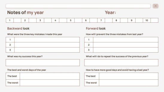연간 기분 추적 가이드 프레젠테이션 템플릿