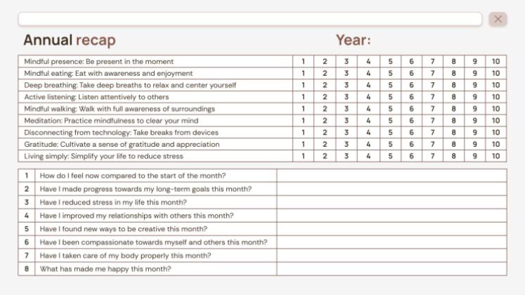 연간 기분 추적 가이드 프레젠테이션 템플릿