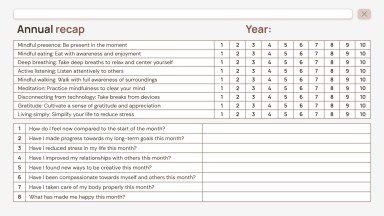 연간 기분 추적 가이드 프레젠테이션 템플릿