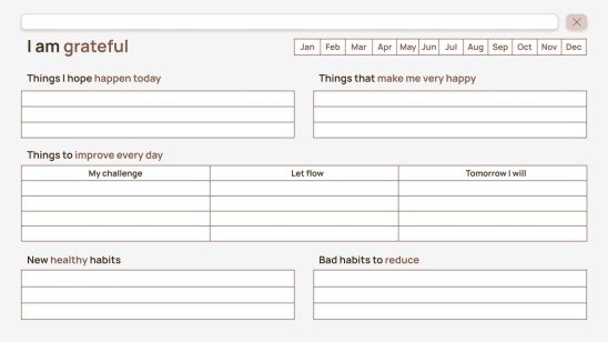 연간 기분 추적 가이드 프레젠테이션 템플릿