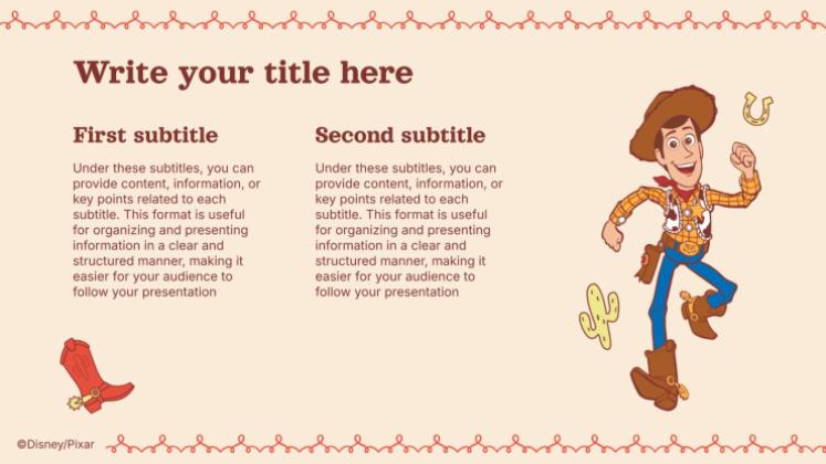 Plantilla de presentación Toy Story