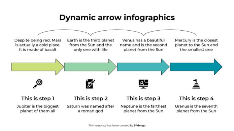 다이나믹 화살표 인포그래픽 프레젠테이션 템플릿