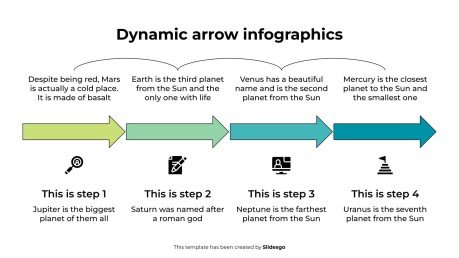 다이나믹 화살표 인포그래픽 프레젠테이션 템플릿