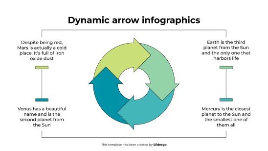 다이나믹 화살표 인포그래픽 프레젠테이션 템플릿