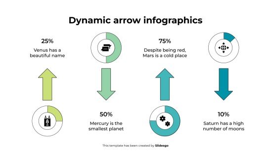 다이나믹 화살표 인포그래픽 프레젠테이션 템플릿