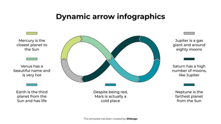 다이나믹 화살표 인포그래픽 프레젠테이션 템플릿