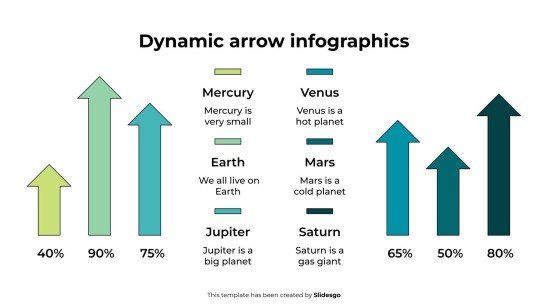 다이나믹 화살표 인포그래픽 프레젠테이션 템플릿