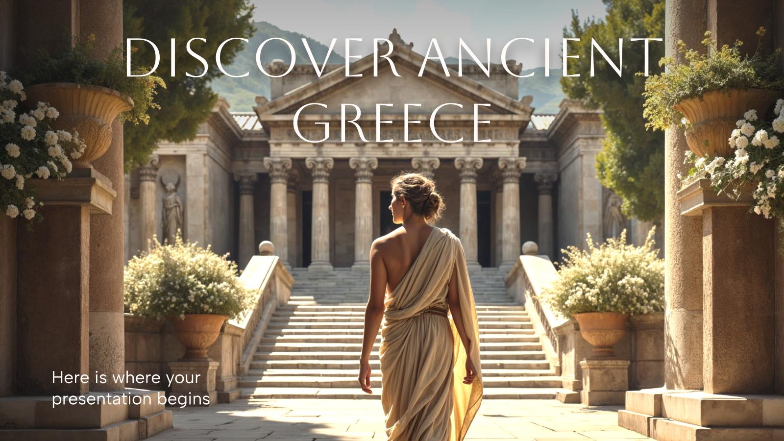 Entdecken Sie das antike Griechenland Präsentationsvorlage