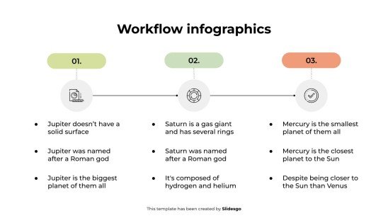 워크플로 인포그래픽 프레젠테이션 템플릿