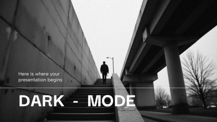 다크 모드 프레젠테이션 템플릿