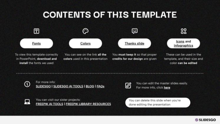 다크 모드 프레젠테이션 템플릿