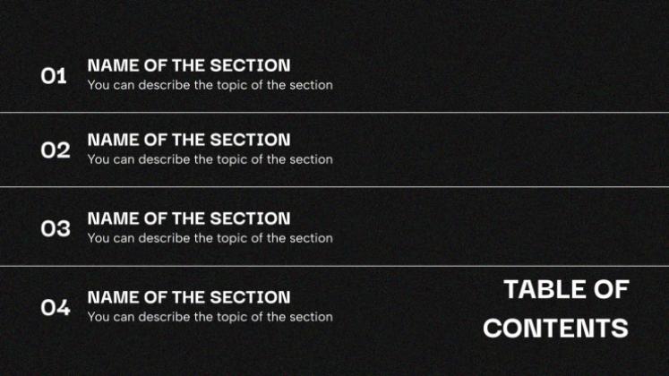 다크 모드 프레젠테이션 템플릿